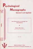 Psychological Monographs cover image